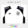 Arte Vetor Camisa Alemanha Treino 2024.2025 Arte Vetor Camisa Alemanha Treino 2024.2025