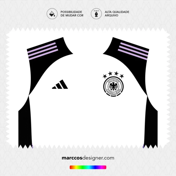Arte Vetor Camisa Alemanha Treino 2024.2025