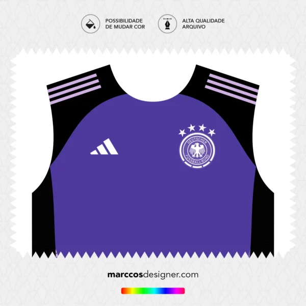 Arte Vetor Camisa Alemanha Treino 2024.2025