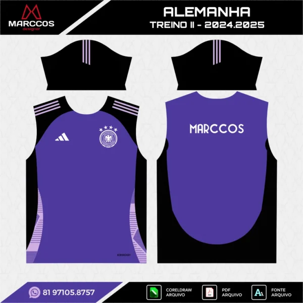 Arte Vetor Camisa Alemanha Treino 2024.2025 Arte Vetor Camisa Alemanha Treino 2024.2025