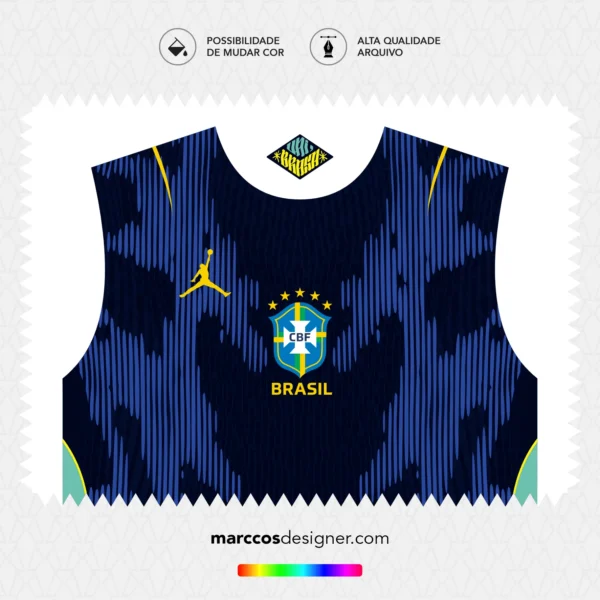 Arte Vetor Camisa Brasil Reserva 2026.2027