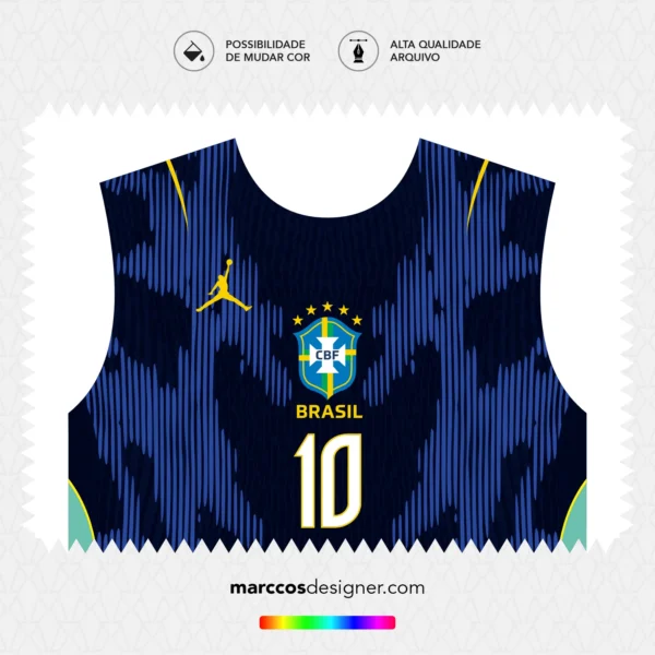 Arte Vetor Camisa Brasil Reserva 2026.2027