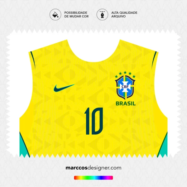 Arte Vetor Camisa Brasil Titular 2026.2027