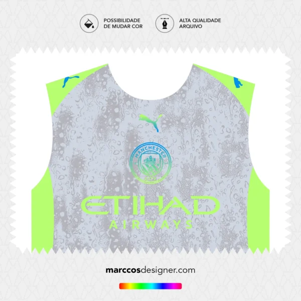 Arte Vetor Terceira Camisa Manchester City 2025.2026