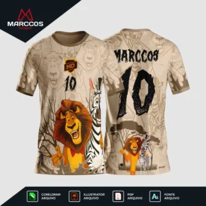Arte Camisa Interclasse Madagascar