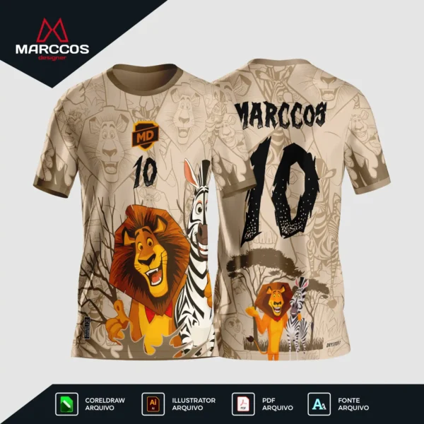 Arte Camisa Interclasse Madagascar