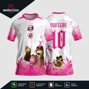 Arte Camisa Interclasse Masha e o Urso