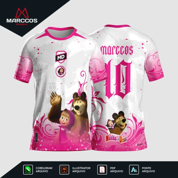 Arte Camisa Interclasse Masha e o Urso