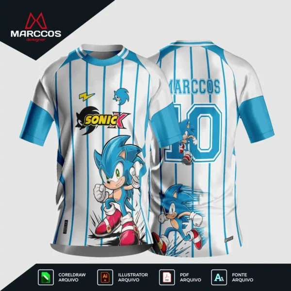 Arte Camisa Interclasse Sonic