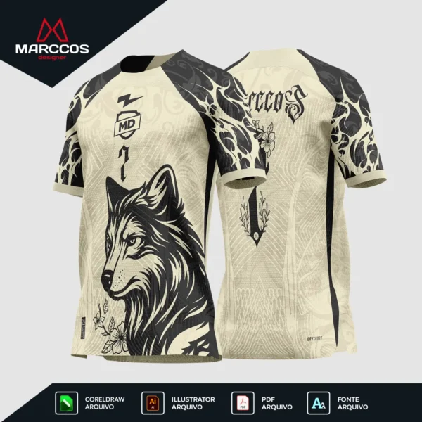 Arte Camisa Interclasse Lobo