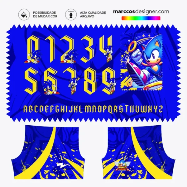 Arte Camisa Interclasse Sonic - 0375