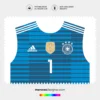 Arte Vetor Camisa Alemanha Goleiro 2018.2019