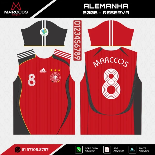 Arte Vetor Camisa Alemanha Reserva 2006 Arte Vetor Camisa Alemanha Reserva 2006