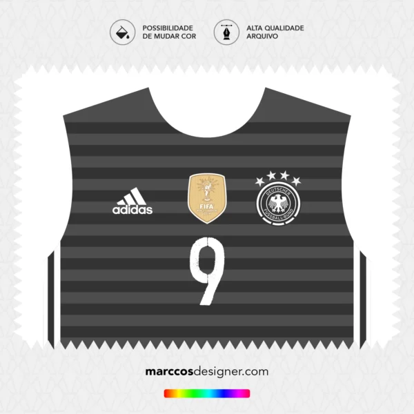 Arte Vetor Camisa Alemanha Reserva 2016.2017