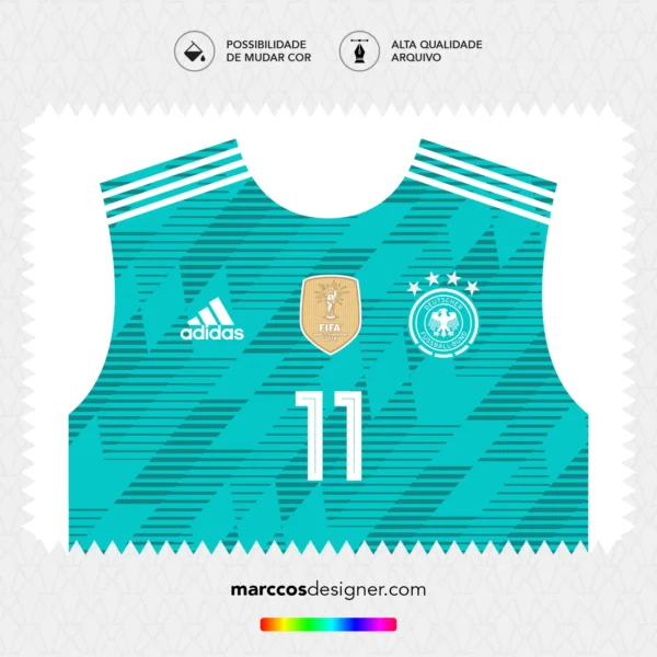 Arte Vetor Camisa Alemanha Reserva 2018.2019