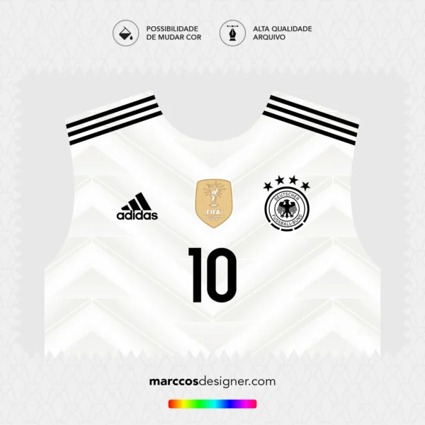 Arte Vetor Camisa Alemanha Titular 2017