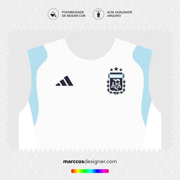 Arte Vetor Camisa Argentina Treino 2026.2027