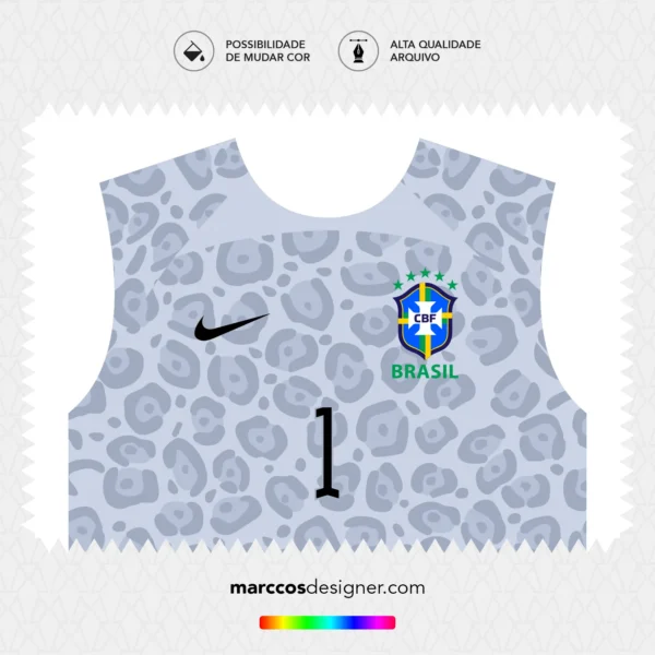 Arte Vetor Camisa Brasil Goleiro II 2022.2023