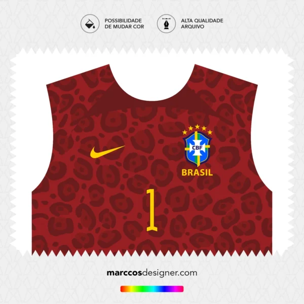 Arte Vetor Camisa Brasil Goleiro IV 2022.2023