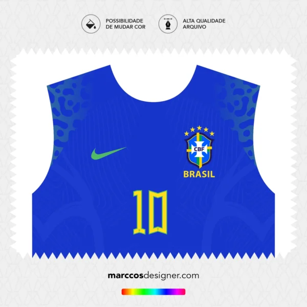 Arte Vetor Camisa Brasil Reserva 2022.2023