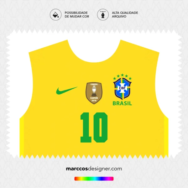 Arte Vetor Camisa Brasil Titular 2020.2021