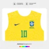 Arte Vetor Camisa Brasil Titular 2022.2023 Arte Vetor Camisa Brasil Titular 2022.2023