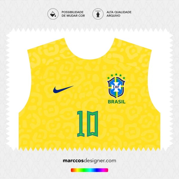 Arte Vetor Camisa Brasil Titular 2022.2023