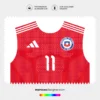 Arte Vetor Camisa Chile Titular 2026.2027 Arte Vetor Camisa Chile Titular 2026.2027