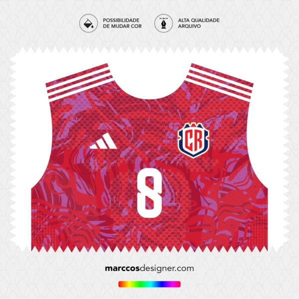 Arte Vetor Camisa Costa Rica Titular 2025.2026