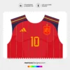 Arte Vetor Camisa Espanha Titular 2026.2027 Arte Vetor Camisa Espanha Titular 2026.2027