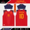 Arte Vetor Camisa Espanha Titular 2026.2027 Arte Vetor Camisa Espanha Titular 2026.2027