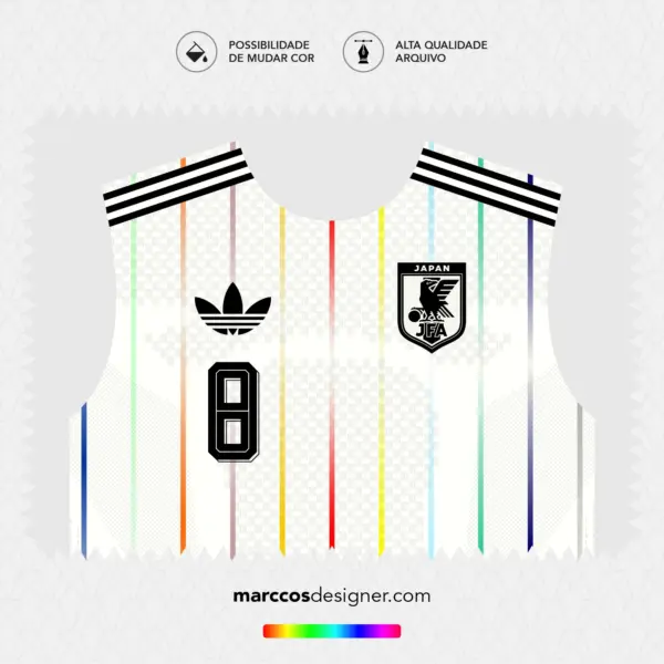 Arte Vetor Camisa Japão Reserva 2026.2027