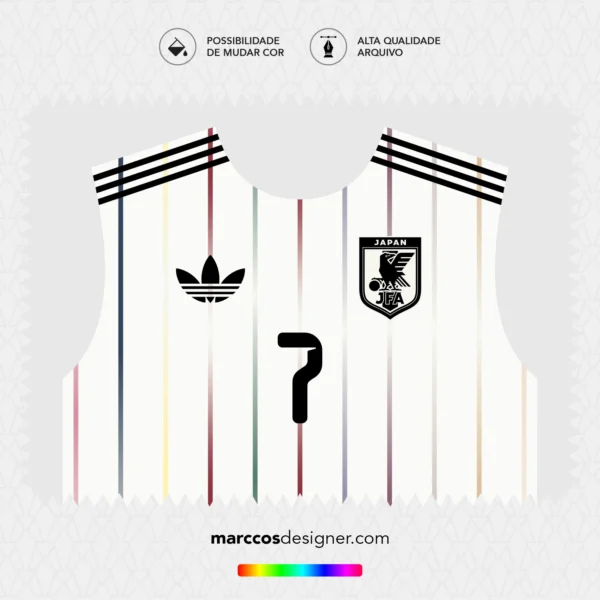 Arte Vetor Camisa Japão Reserva 2026.2027