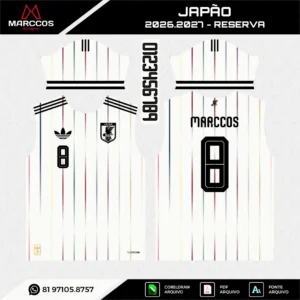 Arte Vetor Camisa Japão Reserva 2026.2027 Arte Vetor Camisa Japão Reserva 2026.2027