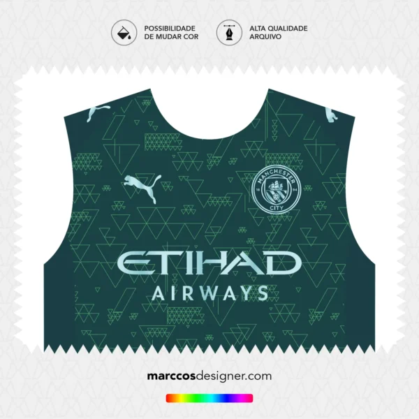 Arte Vetor Quarta Camisa Manchester City 2025.2026