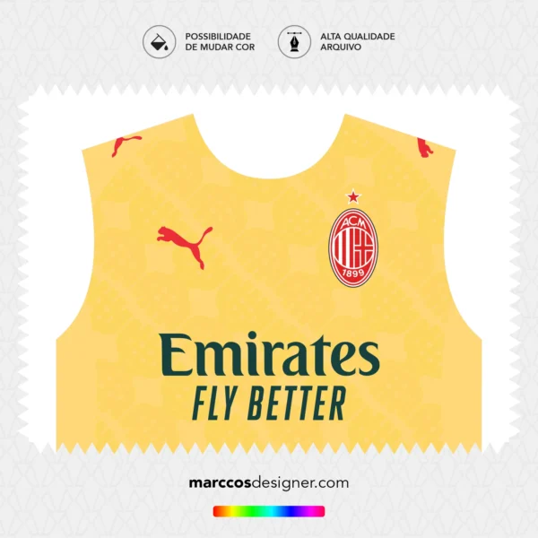 Arte Vetor Terceira Camisa Milan 2025.2026