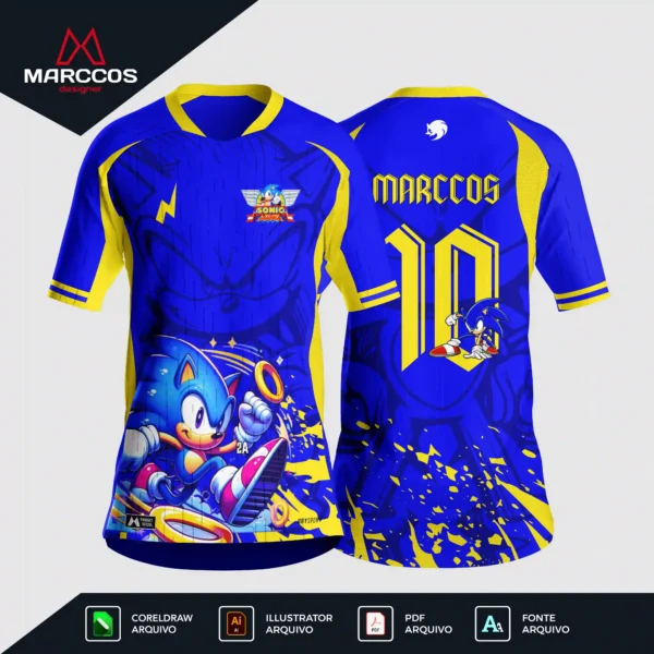 Arte Camisa Interclasse Sonic - 0375 Arte Camisa Interclasse Sonic - 0375