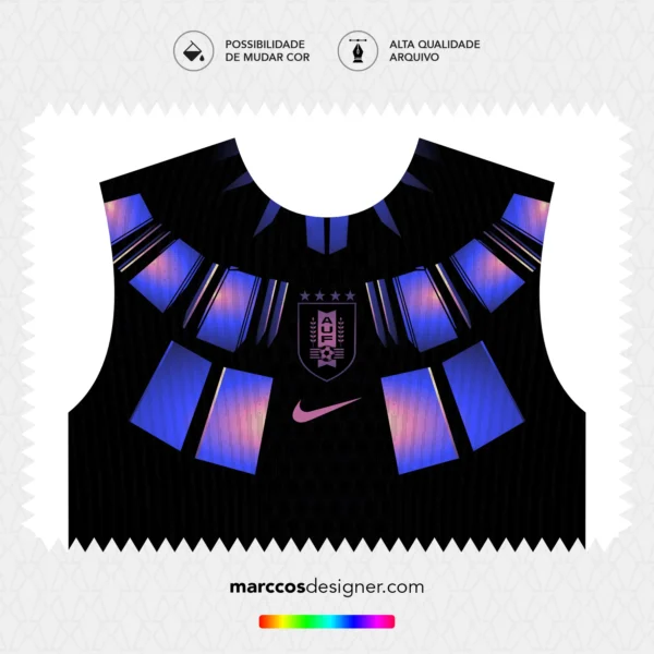 Arte Vetor Camisa Uruguai Reserva 2026.2027