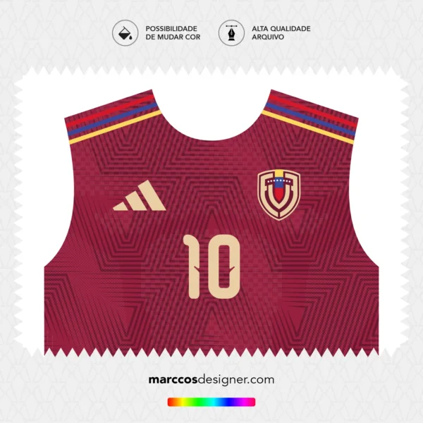 Arte Vetor Camisa Venezuela Titular 2026.2027