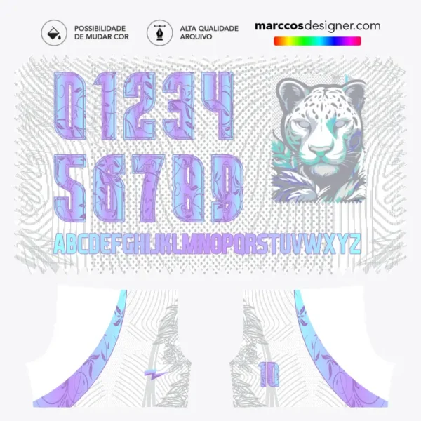 Arte Camisa Interclasse Pantera Ivory - 0328 Arte Camisa Interclasse Pantera Ivory - 0328