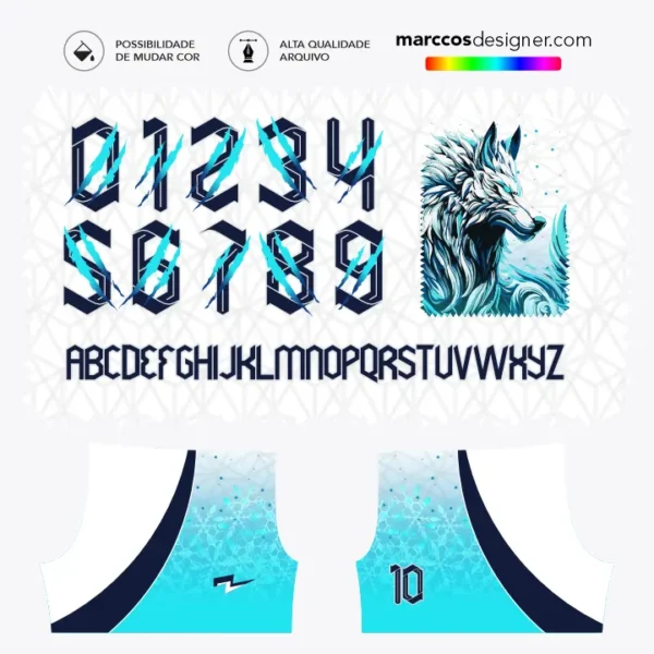 Arte Camisa Interclasse Lobo Snow - 0380 Arte Camisa Interclasse Lobo Snow - 0380