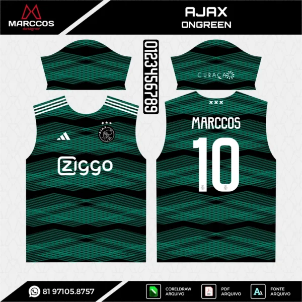 Arte Vetor Camisa Ajax Ongreen Arte Vetor Camisa Ajax Ongreen