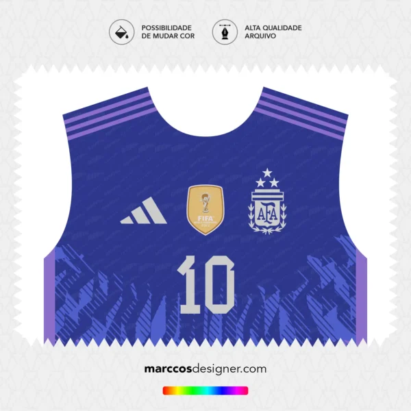 Arte Vetor Camisa Argentina Reserva 2022.2023
