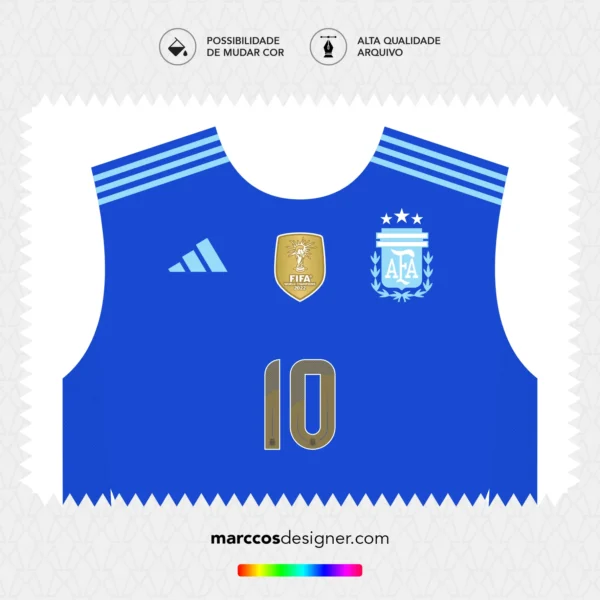 Arte Vetor Camisa Argentina Reserva 2024.2025
