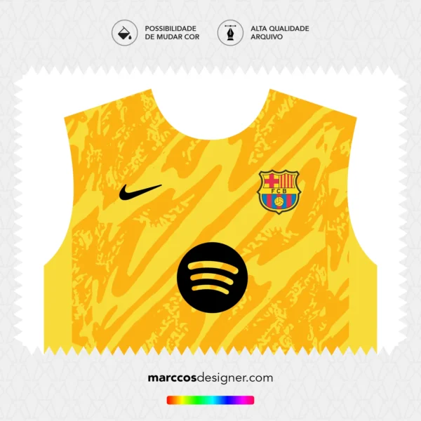 Arte Vetor Camisa Barcelona Goleiro 2024.2025