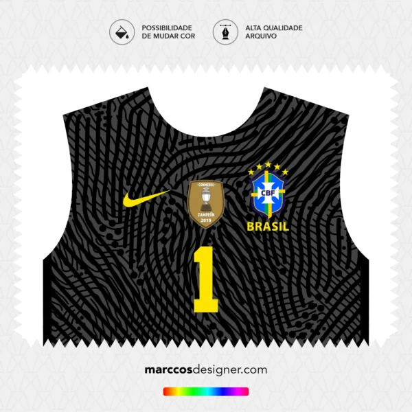 Arte Vetor Camisa Brasil Goleiro 2020.2021