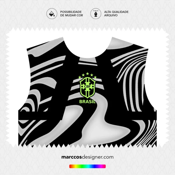 Arte Vetor Camisa Brasil Goleiro Hollywood Keeper 2026