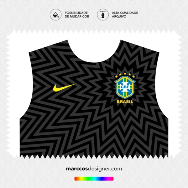 Arte Vetor Camisa Brasil Pré-Jogo 2018