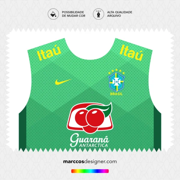 Arte Vetor Camisa Brasil Pré-Jogo 2020