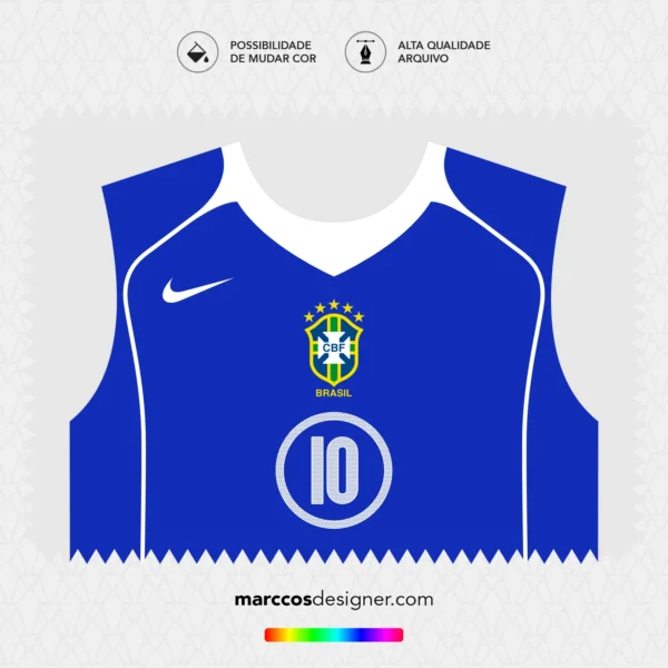 Arte Vetor Camisa Brasil Reserva 2004.2005